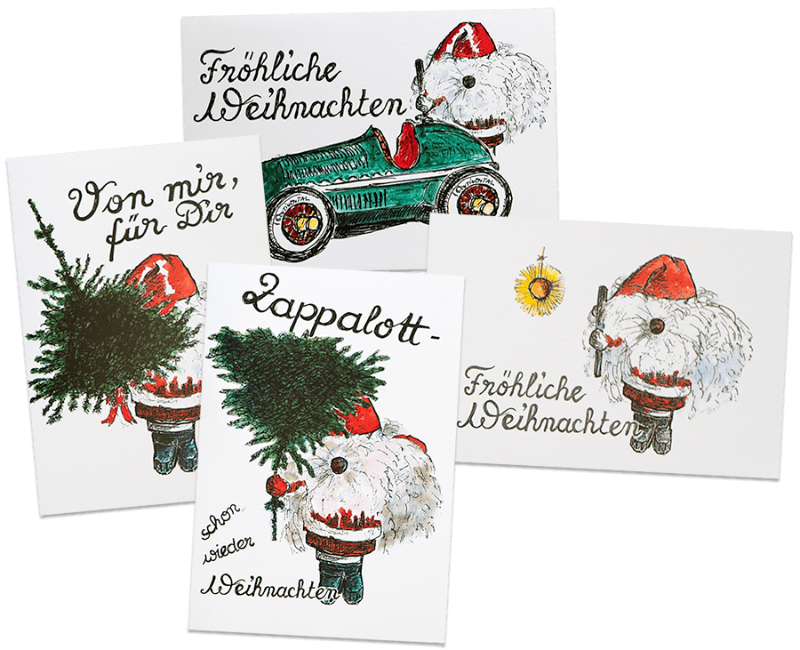 Collage von Weihnachts-Klapp-Karten